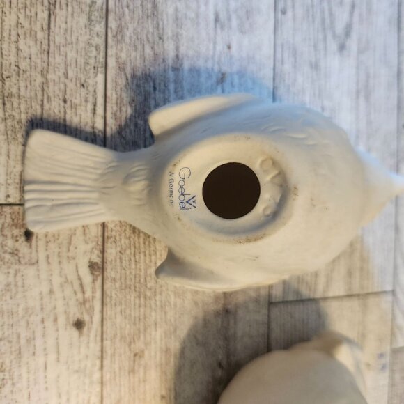 Goebel Ceramic Bird Figurines Set of 2 White Feathered Friends Germany - Picture 8 of 10
